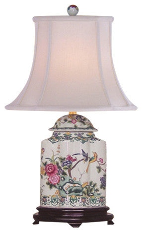 Blossoms Porcelain Jar Table Lamp
