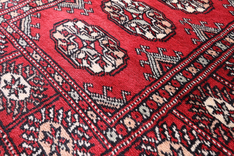 2' 1" X 5' 9" Runner Silky Bokhara Hand Knotted Wool Rug - Q13822