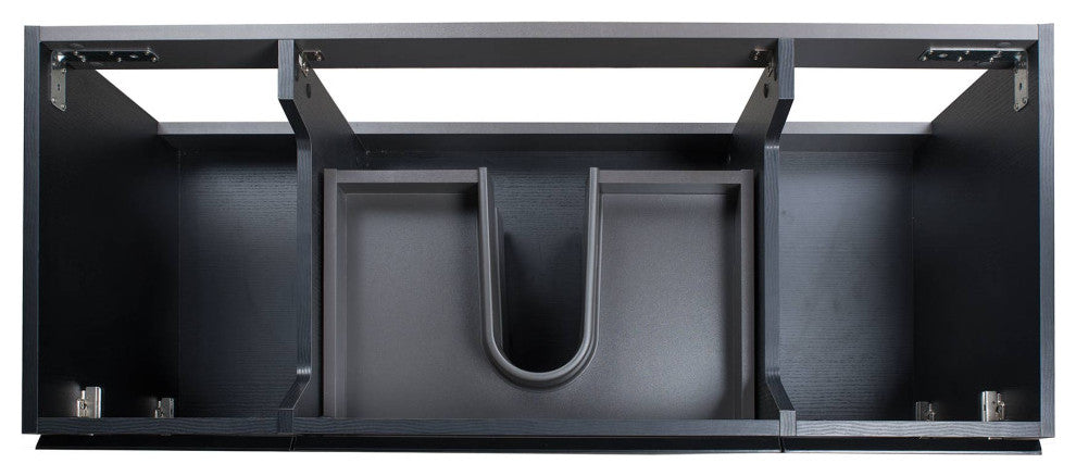 ConceptBaths 48" Angela Wall Mounted Modern Single Vanity, Black