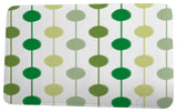 Funky Junky Brady Beads Stripe Print Bath Mat, Green, 17"x24"
