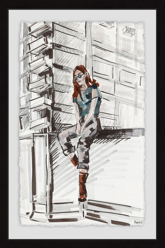 "Casual Chill" Framed Painting Print, 20"x30"