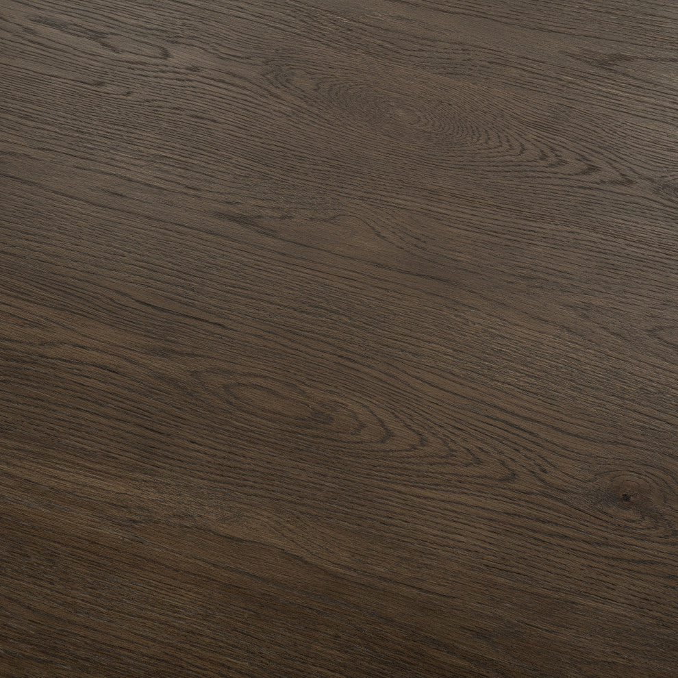 Tiber Oak Wood Round Dining Table, 55", Toasted Brown