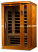 Dynamic "Vittoria" 2-Person Low Emf Far Infrared Sauna, Honey Dark Stain