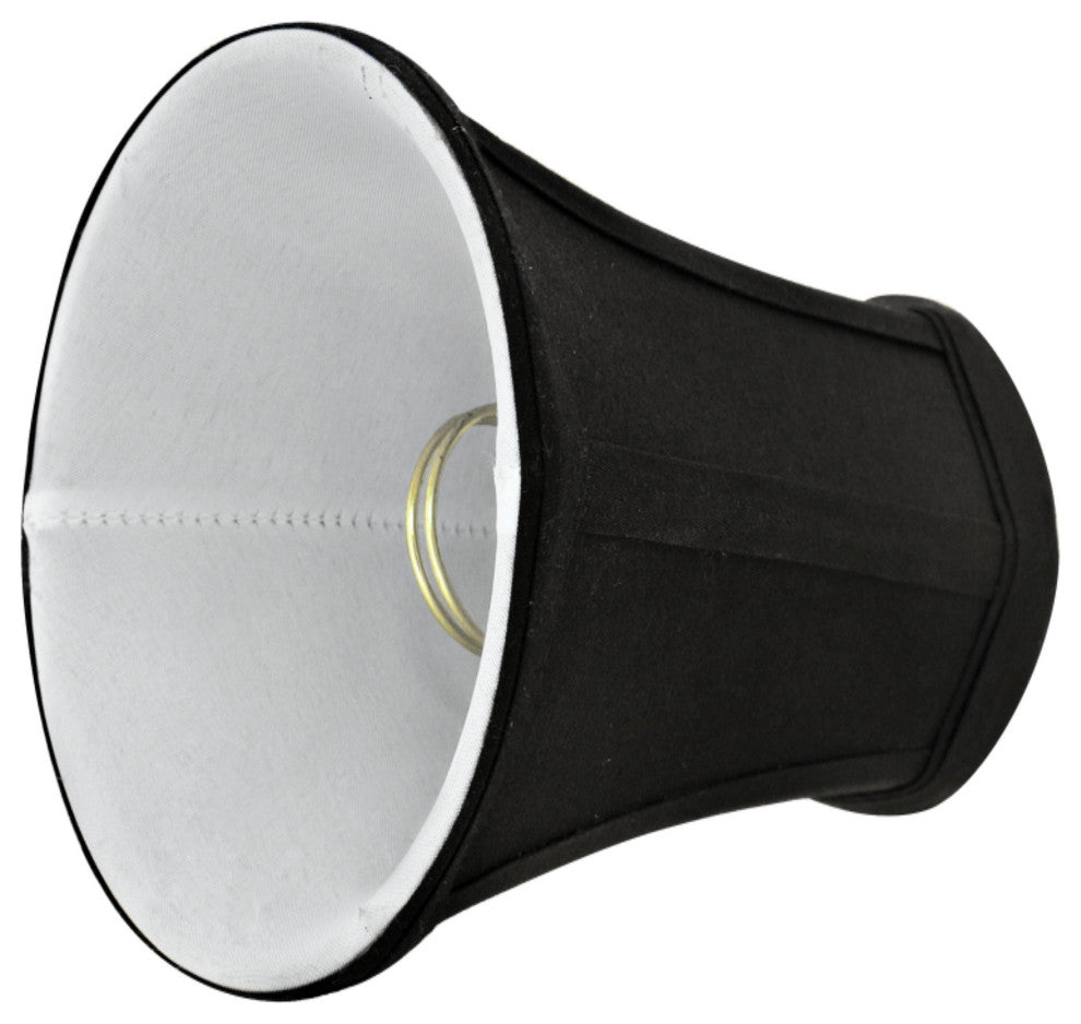 30244-5 Small Bell  Chandelier Clip On Lamp Shade Black 2 1/2"x4"x5"