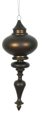 Vickerman N175075D 8" Chocolate Matte Finial Ornament, Pack of 3