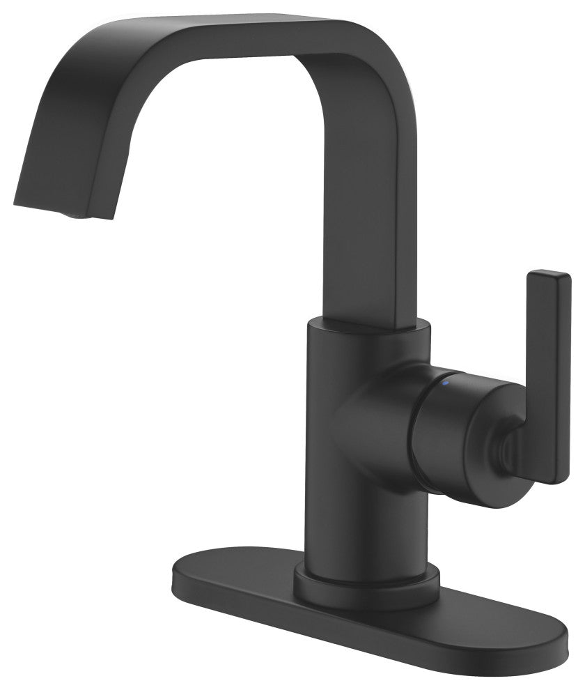 Ultra Faucets UF3840X Single Handle Bathroom Faucet, Matte Black