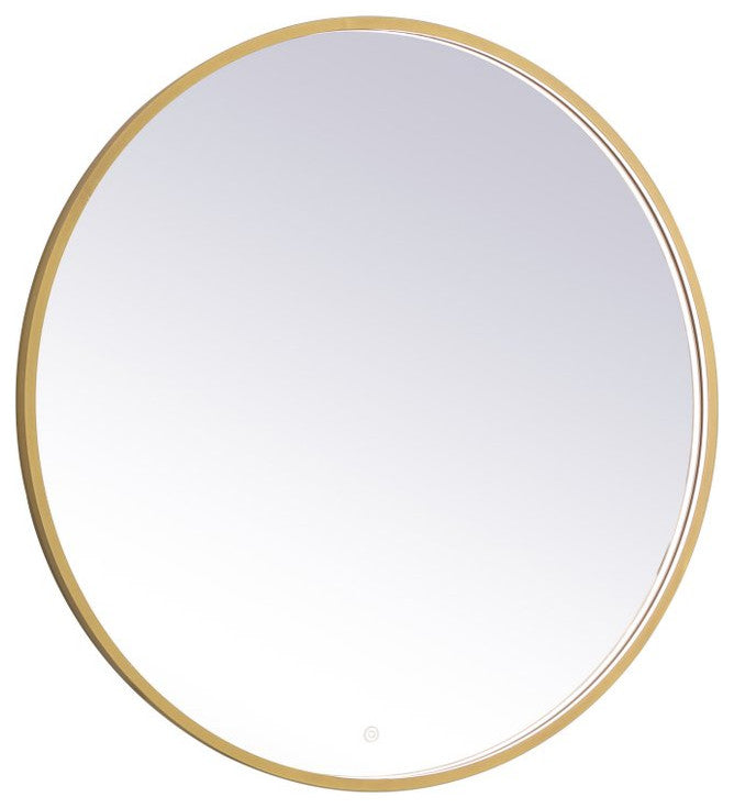 Modern Brass Led Mirror