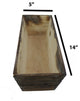 14" Wood Triple Rectangle Wood Planter