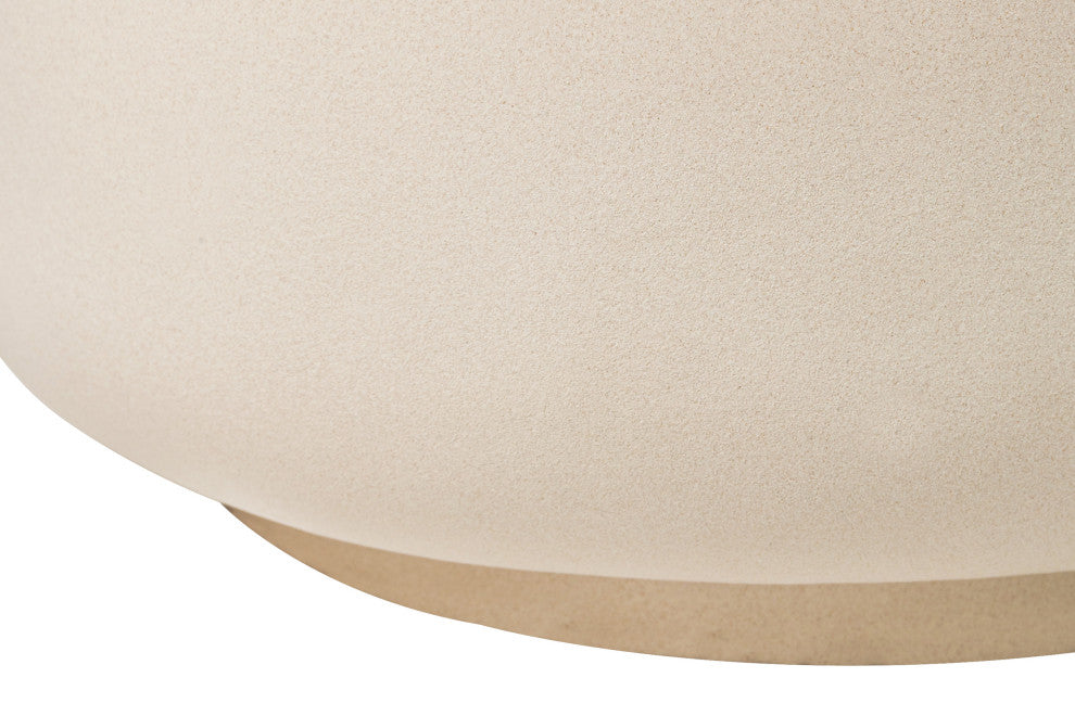 Provenance Serenity Grazed Side Table 20", Linen Top, Sand Base