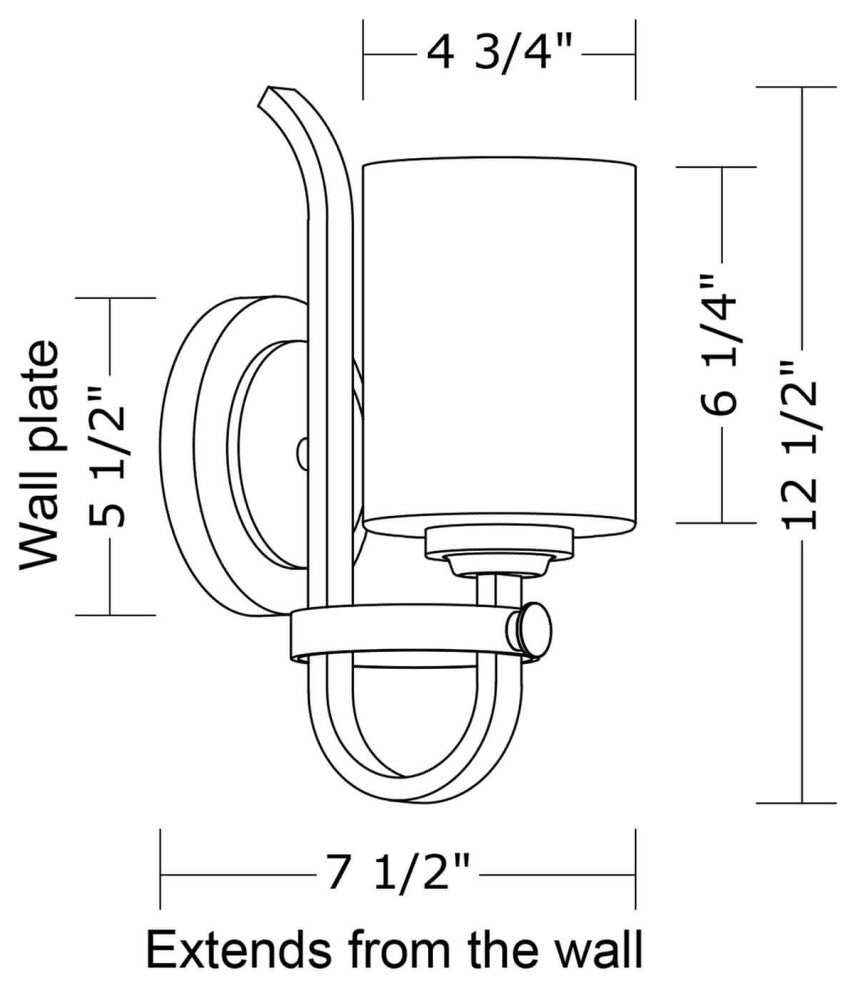 Daisy 1 Light Glass Shade Wall Sconce