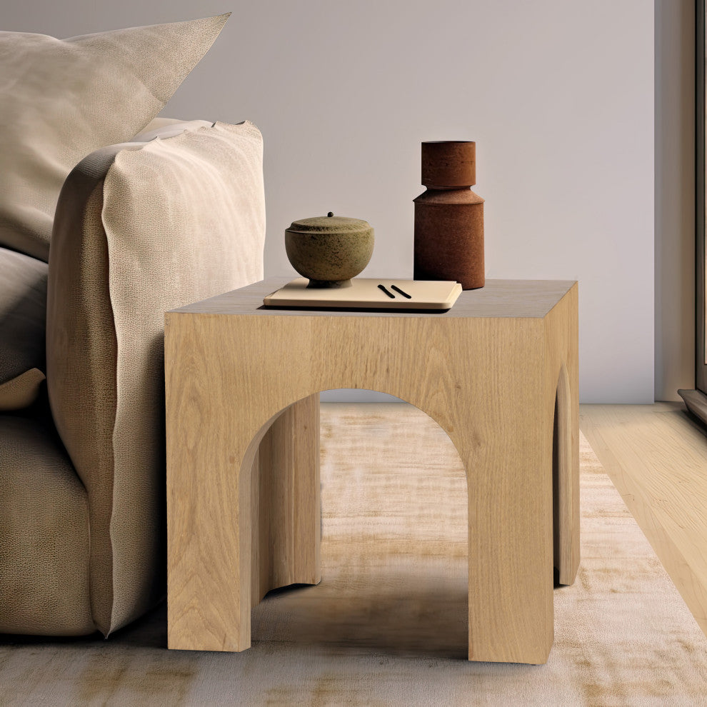 Arch End Table, Oak