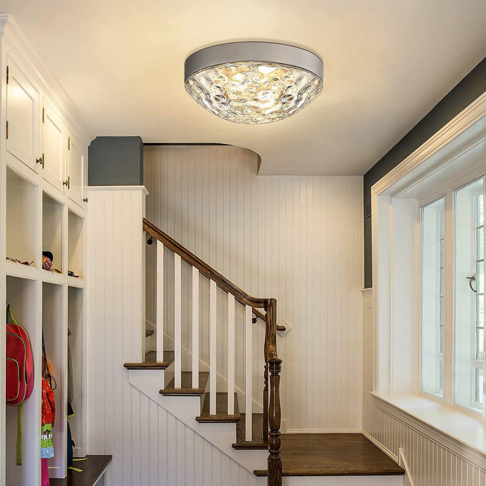 2 Light Industrial Flush Mount Light