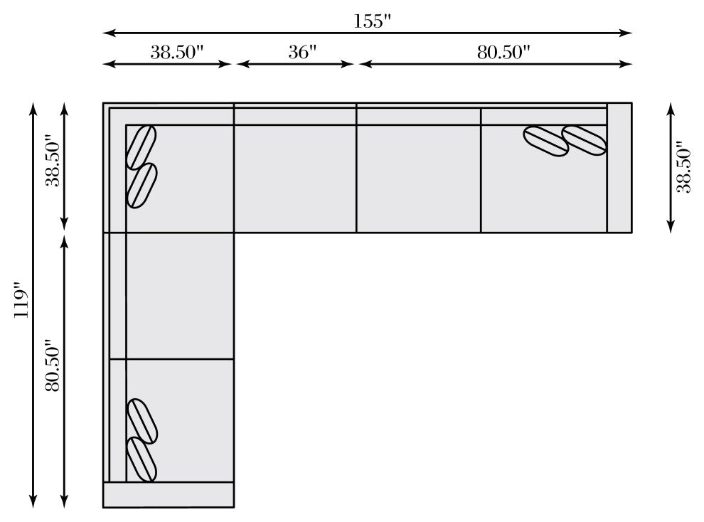 Bernhardt Nest Fabric Sectional