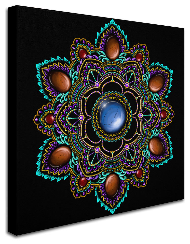 Delyth Angharad 'Gemstone Mandala' Canvas Art, 35" x 35"