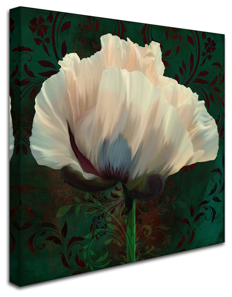 Tina Lavoie 'Poppy In Verdigris And Rust II' Canvas Art, 14" x 14"