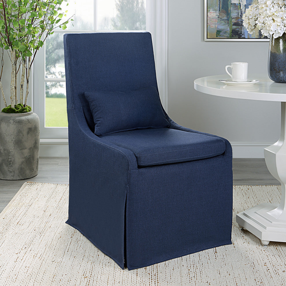 Uttermost 23726 Coley Denim Armless Chair
