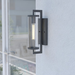 Morgan Park 16"H Outdoor Wall Light Matte Black