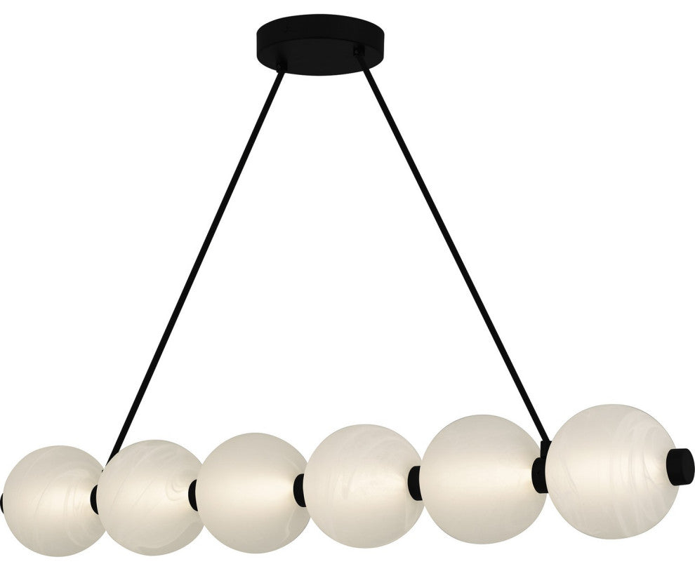 Clarendon LED Linear Chandelier in Matte Black