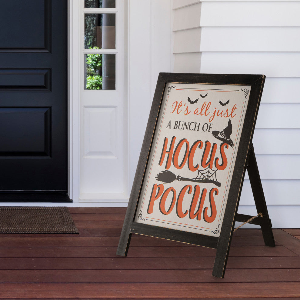 24"H Halloween Wooden Sanding Easel Sign Decor or Hanging Decor