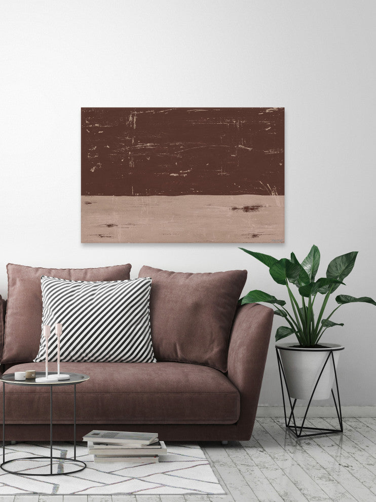 "Remote Desert" Painting Print on Wrapped Canvas, 18x12