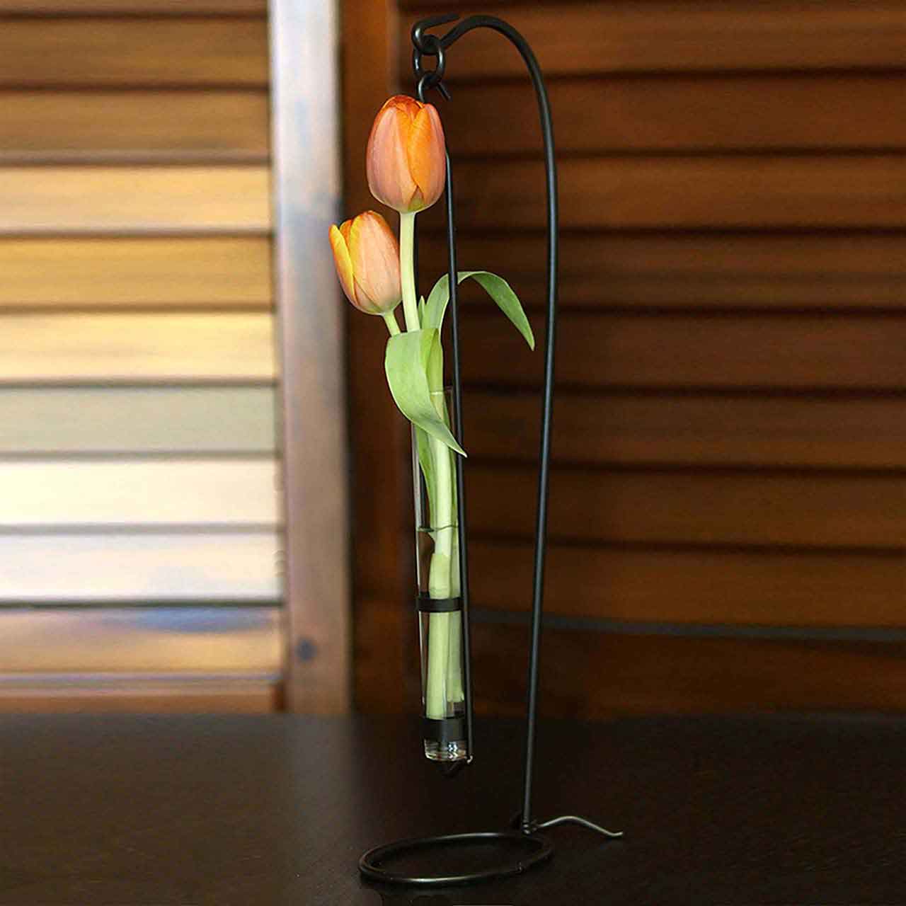 Florence Hanging Pendant Tube Vase with Tabletop Stand