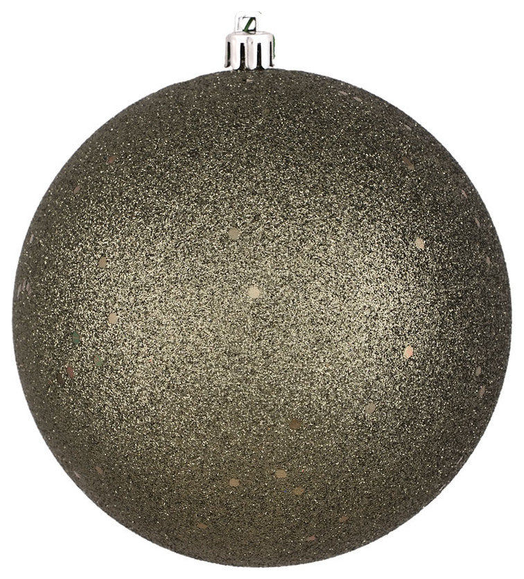 Vickerman N592025DQ 8" Limestone Sequin Ball Drilled, 1 per Bag