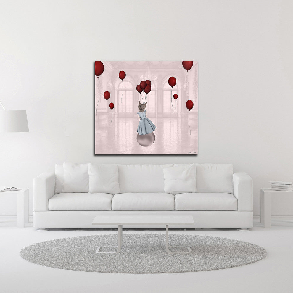 Ball with Balloons by Daniela Nocito, Print on Canvas, 44"x40"