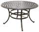 Venice Aluminum 49" Round Dining Table, Espresso Brown
