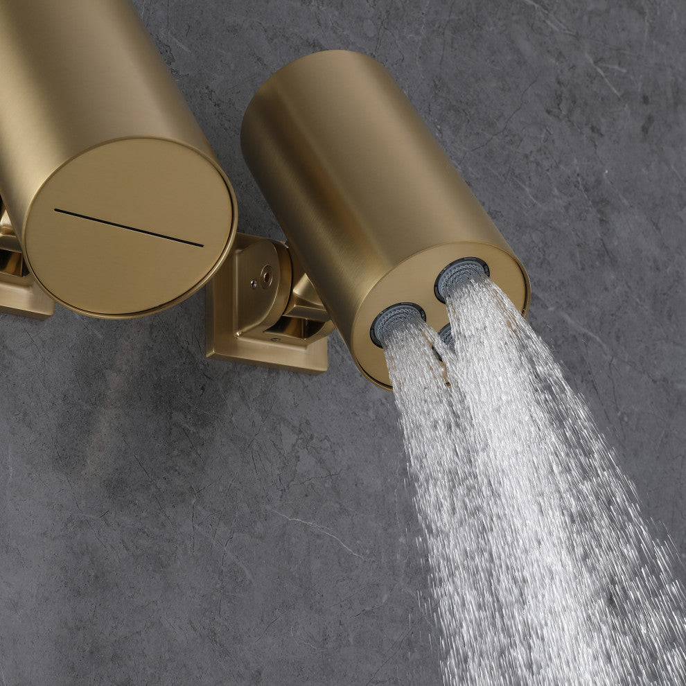 Unique Shower System With Handheld Shower, Brushed Gold