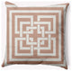 20x20" Greek New Key Nautical Decorative Indoor Pillow, Mauve