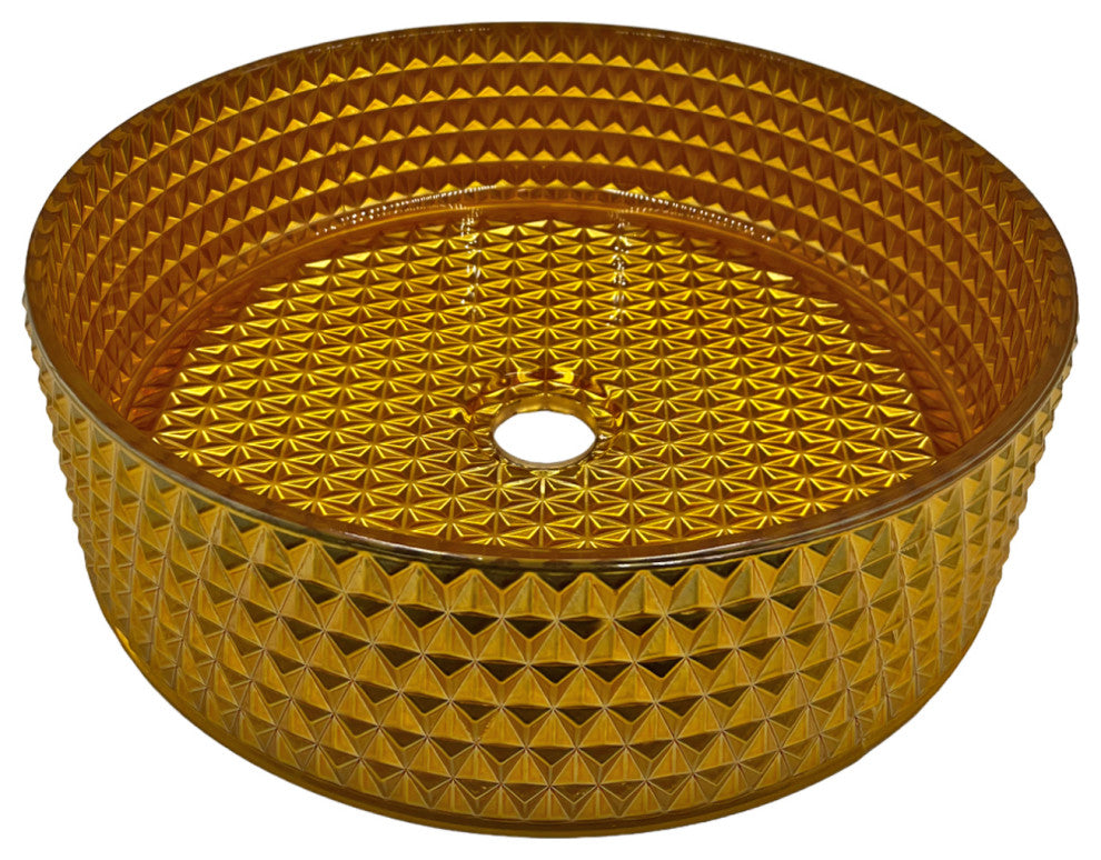 Modern Wall-Mount Vanity With Top & 16" Sink, Gold, 30"