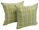 17" Jacquard Throw Pillows With Inserts, Set of 2, Shamrock Plad