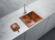 HIGOLD Single Bowl Undermount Kitchen Sink, Nano, PVD rose gold