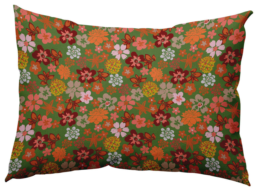 Succulent Garden Accent Pillow, Scallion, 14"x20"