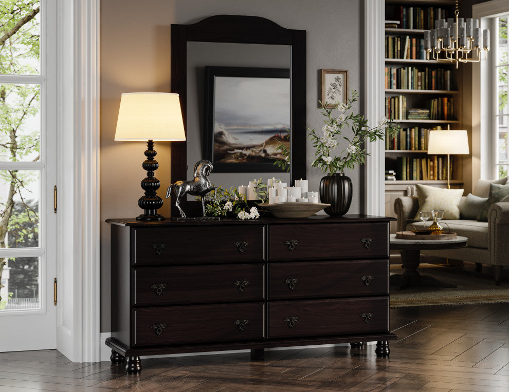 100% Solid Wood Kyle Dresser, Java