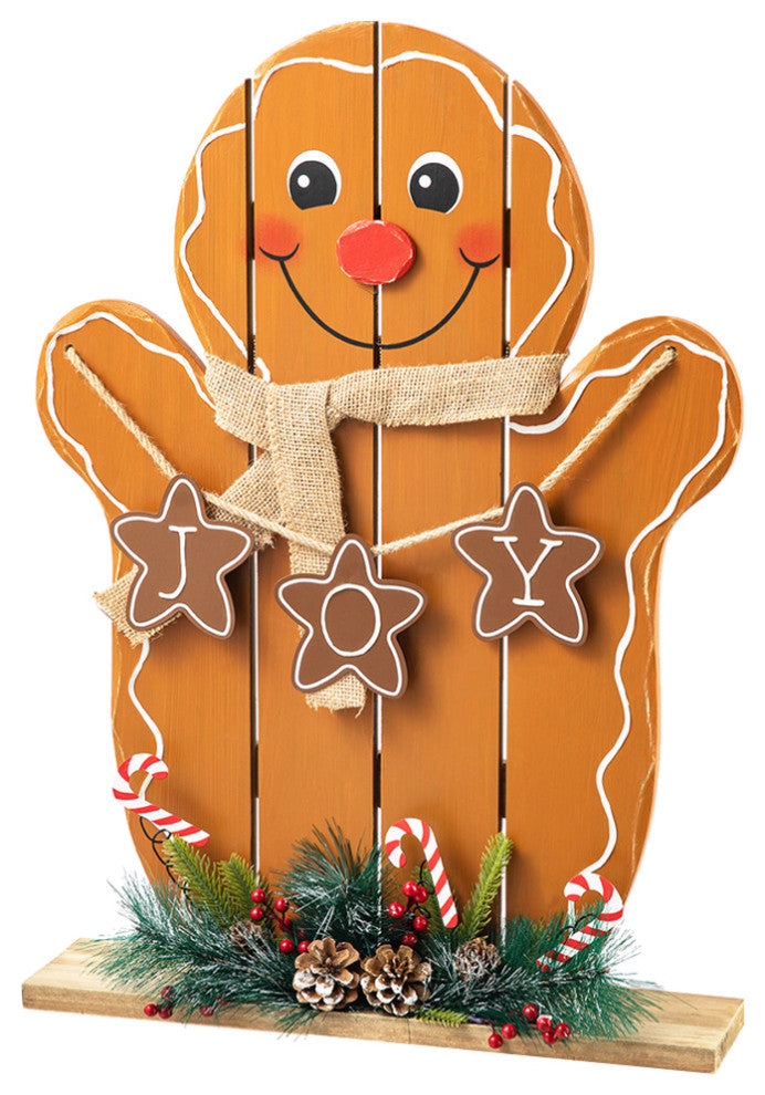 24"H Wood Gingerbread Man Porch Decor