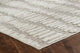 Ivory Contemporary Geometric Transitional High-Low Area Rug