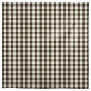 Brown Gingham Pattern 58x58 Tablecloth
