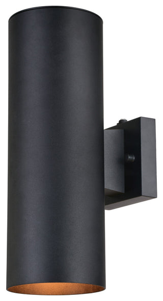 Chiasso 2-Light Outdoor Wall Mount, Textured Black
