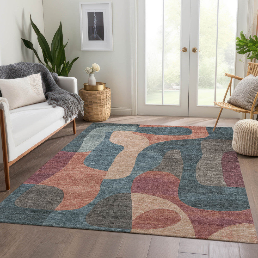 Machine Washable Indoor/Outdoor Chantille ACN1867 Sage 10' x 14' Rug