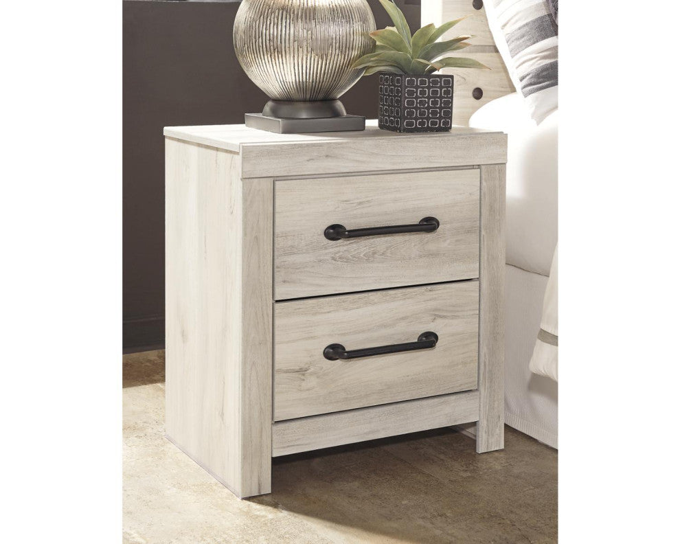 Cambeck Whitewash Two Drawer Nightstand