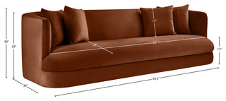 Alder Upholstered Chair, Cognac, Velvet, Sofa