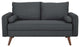 Gray Revive Upholstered Fabric Loveseat