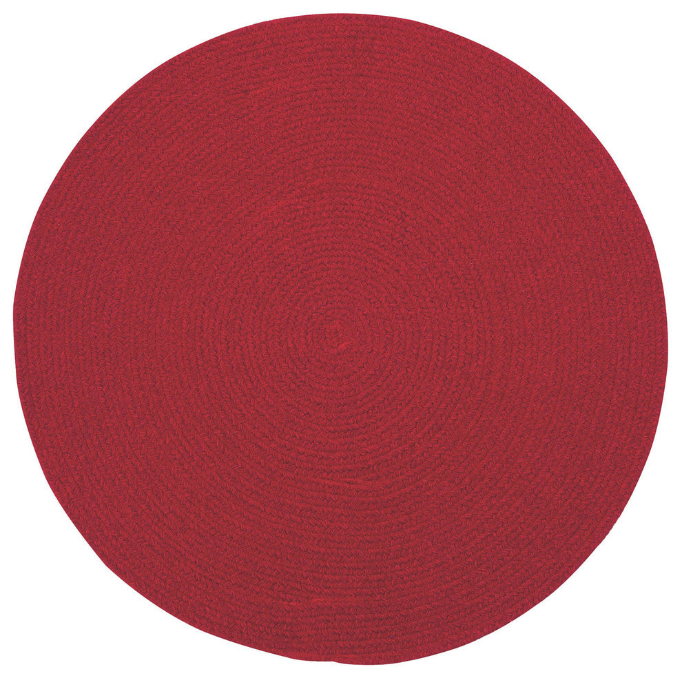 Capel Manteo Dark Red 0050_530 Braided Rugs - 9' 6" Round