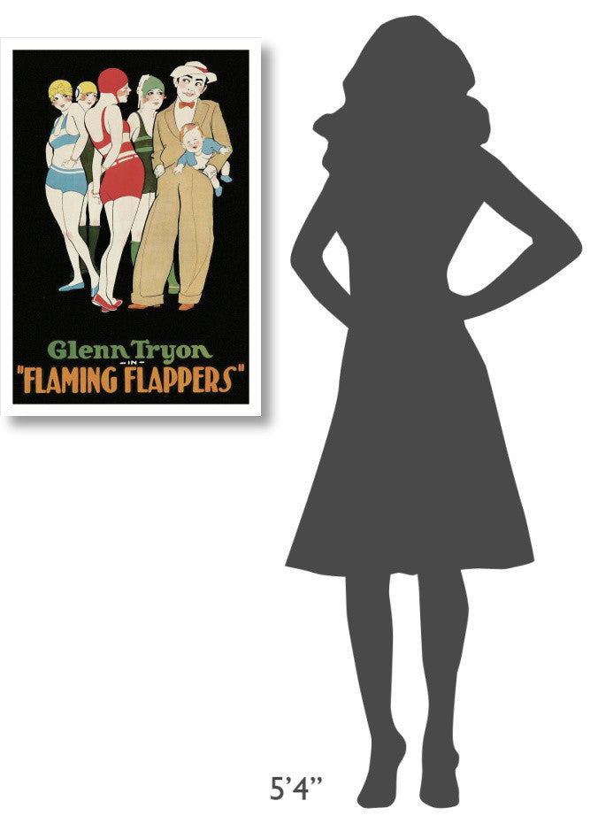 "Vintage Film Posters: Flaming Flappers" Digital Paper Print, 22"x32"