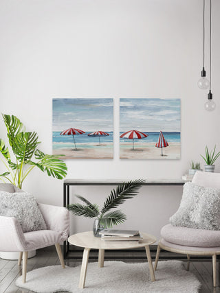 Summer Tents II Diptych, 24"x12"