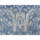 Denim Blue, Soft Wool Hand Knotted White Wash Peshawar, Rug, 9'8"x13'5"