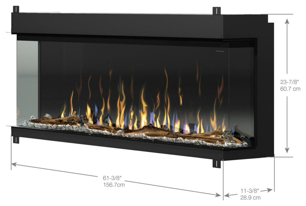 Dimplex Ignite Bold 50" Linear Built-in Electric Fireplace, 60"