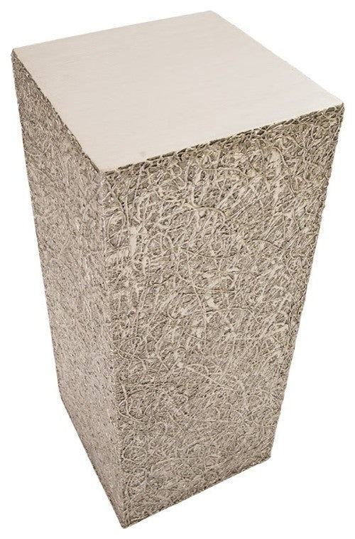 String Theory Pedestal, Silver Leaf, Medium