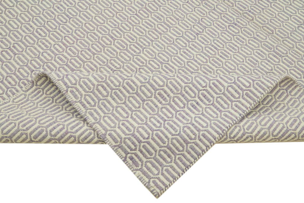 Rug N Carpet - Handmade Modern Design 8' 1'' x 10' 0'' Wool Unique Kilim Rug